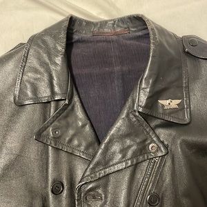 Vintage Japanese Leather Motorcycle Coat